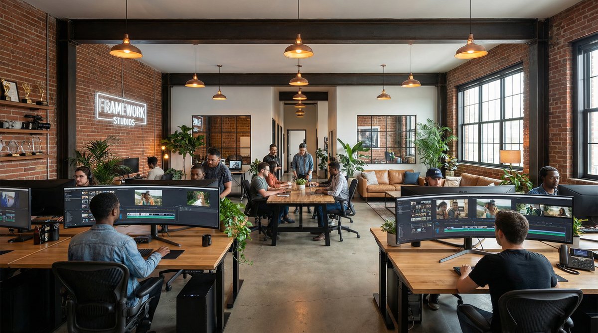 91影视传媒公司办公环境